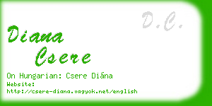 diana csere business card
