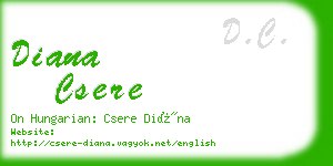 diana csere business card